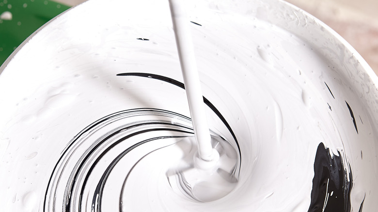 stirring paint with drill attachment