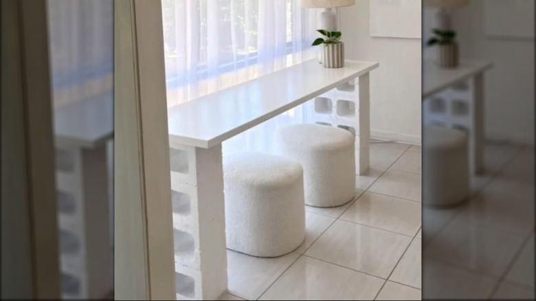 cinder block desk