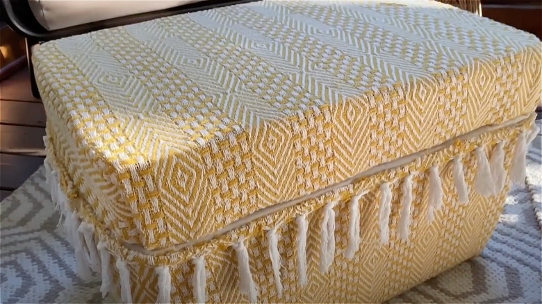 cooler covered in fabric