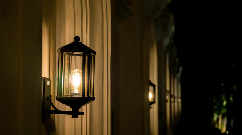 Lantern lighting outside