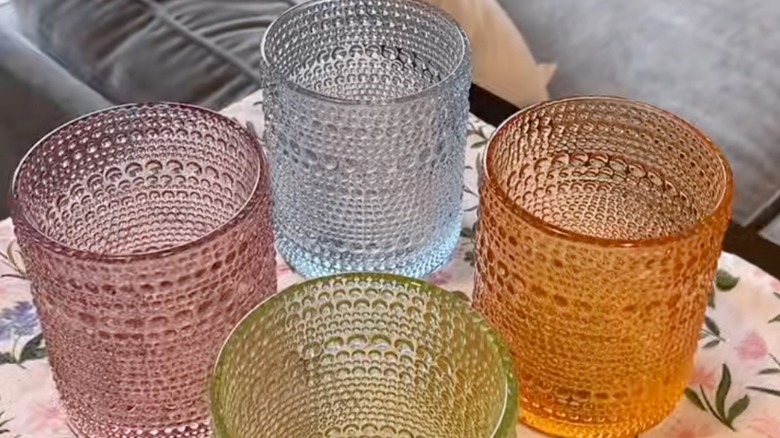 Hobnail glasses