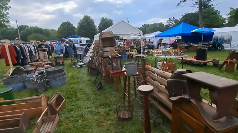 Vendor booths at Downtown Oronoco Gold Rush Days