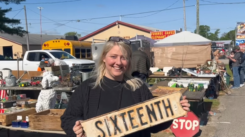 Person shopping for antiques in Midland, MI