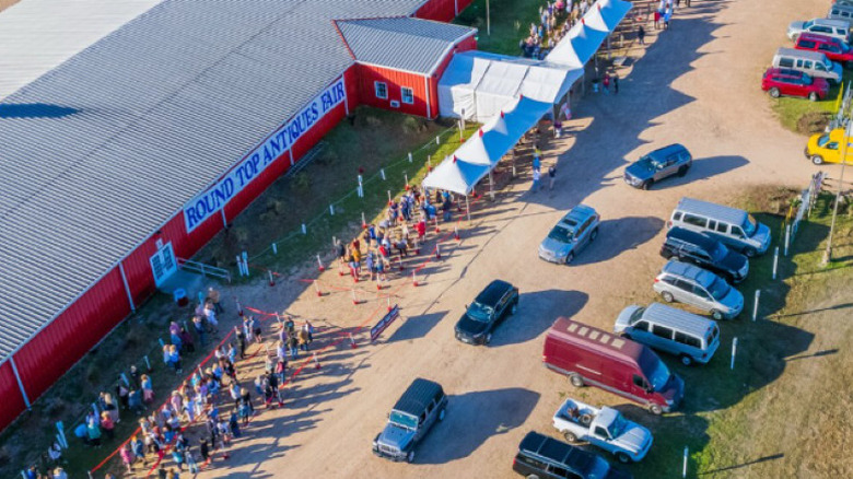 Round-Top Fair in Texas, ariel view