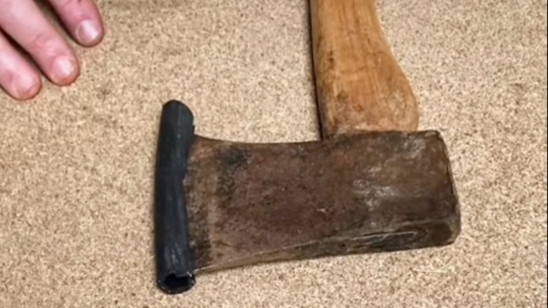 Protective blade cover made from old hose