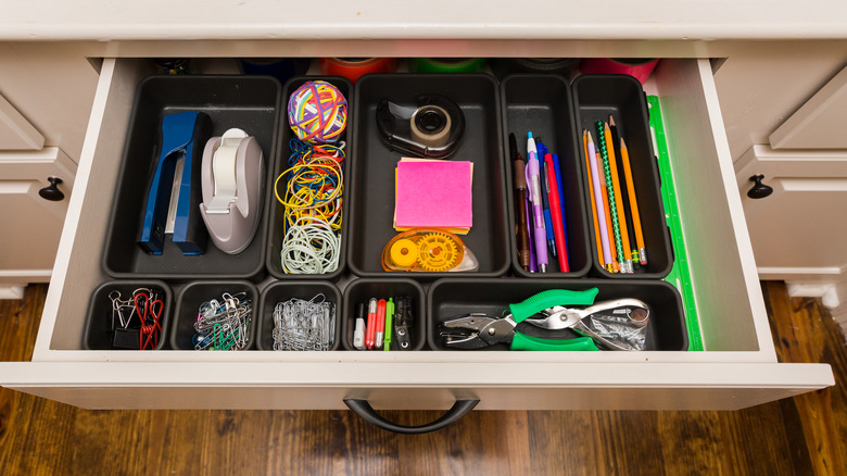 organized junk drawer