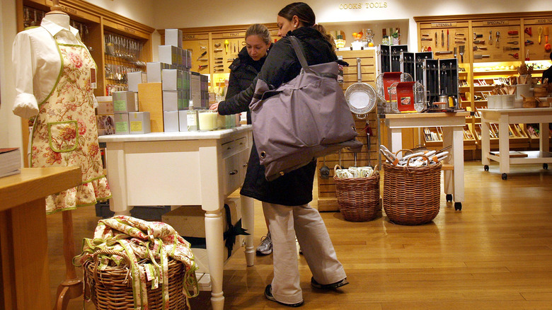Two women shop at Williams Sonoma
