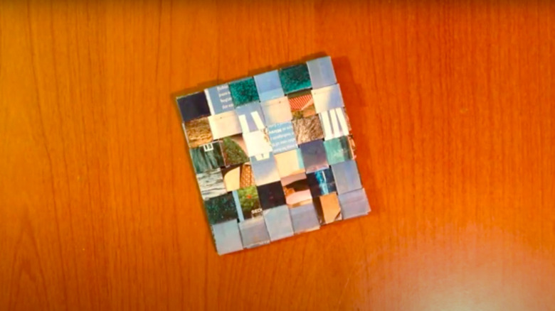 coaster made of magazine coaster