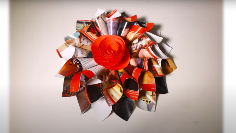 rolled paper wreath