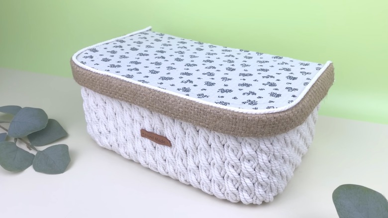 Decorative storage box made out of a shoe box