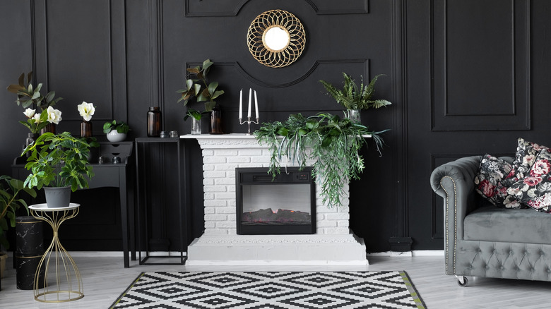 black interior
