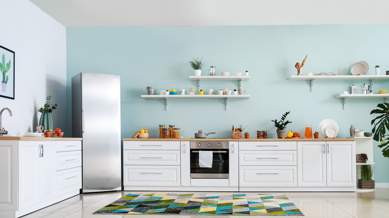 light blue wall
