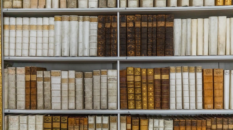 Spines of antique books 