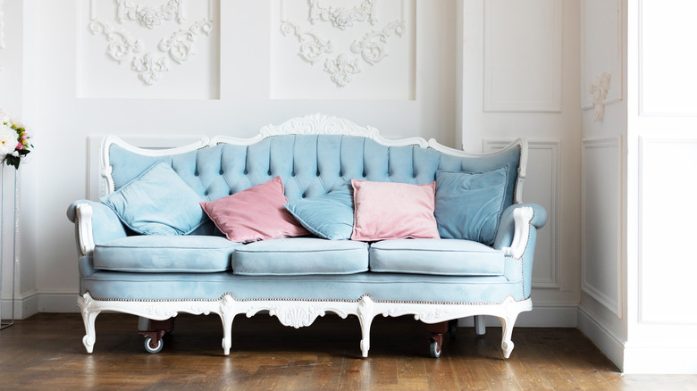 mint green sofa 