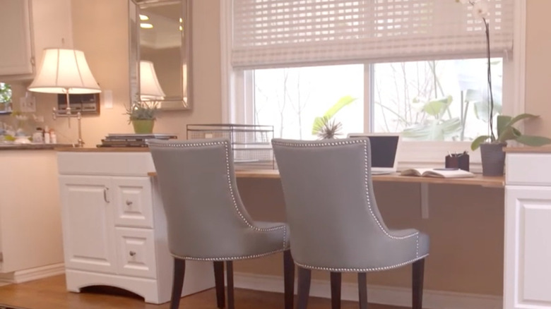 modern kitchen in warm lighting