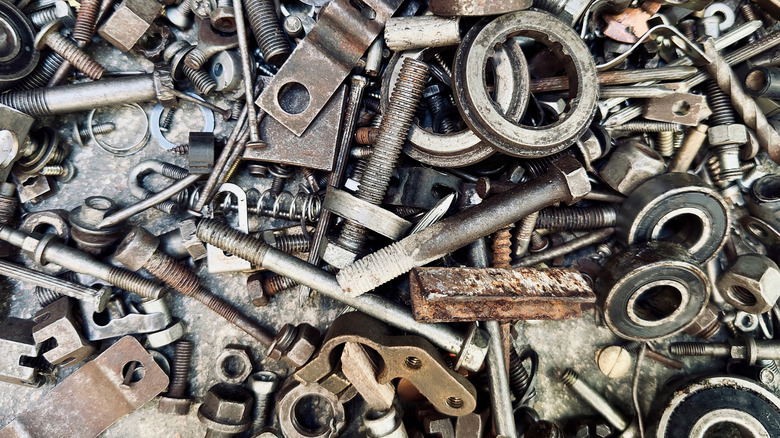 Collection of various washers and screws