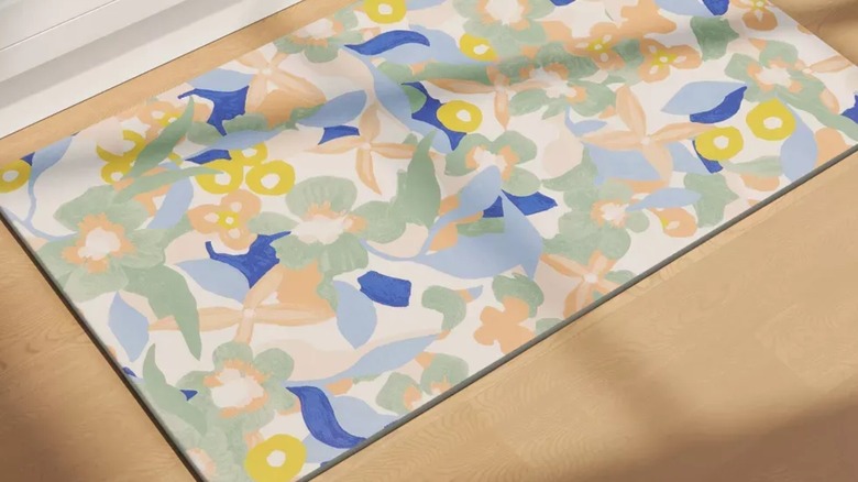 pastel floral rug from Target