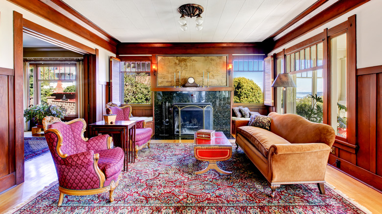 A living room in 1937