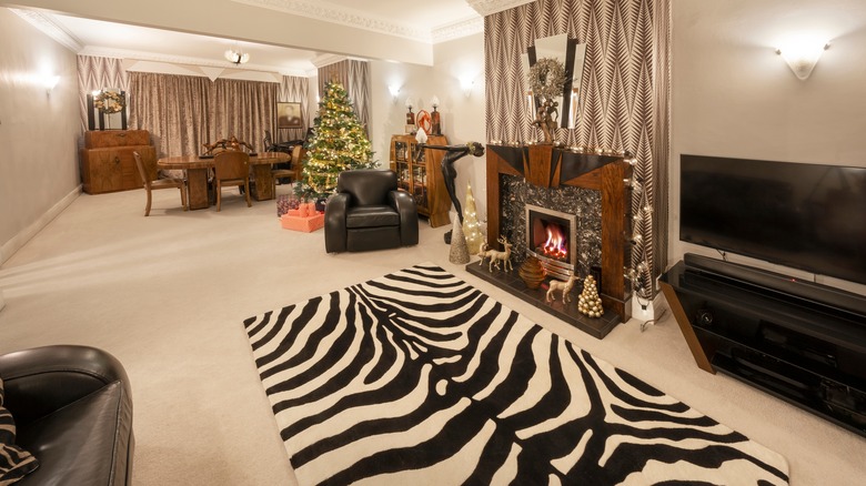 A living space with a modern approach to 1930s decor