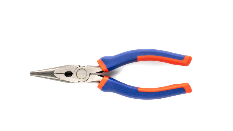 round nose pliers isolated on white background