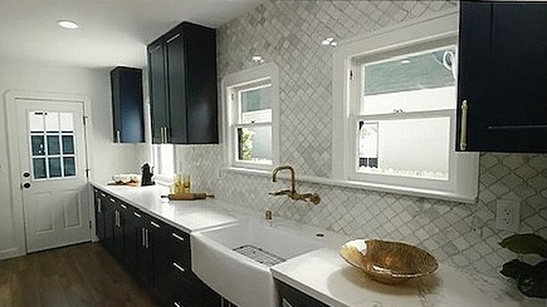 Modern vintage galley kitchen