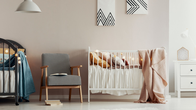 agreeable gray bedroom-nursery