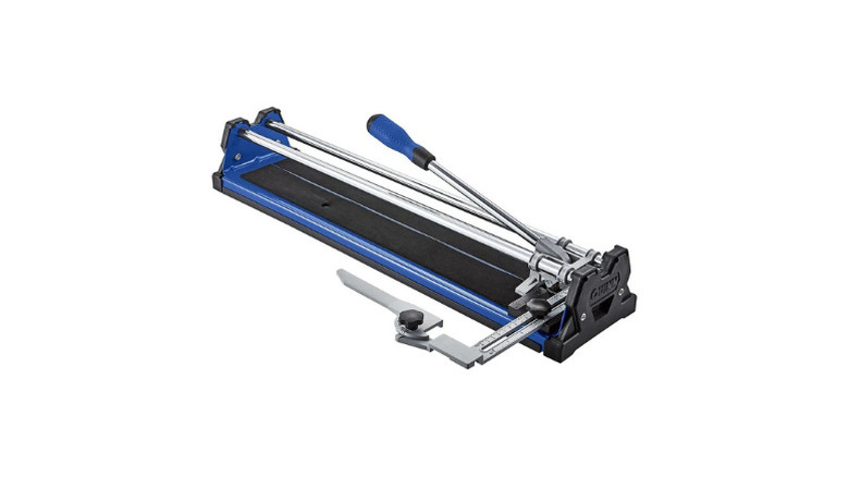 A tile cutter on a white background