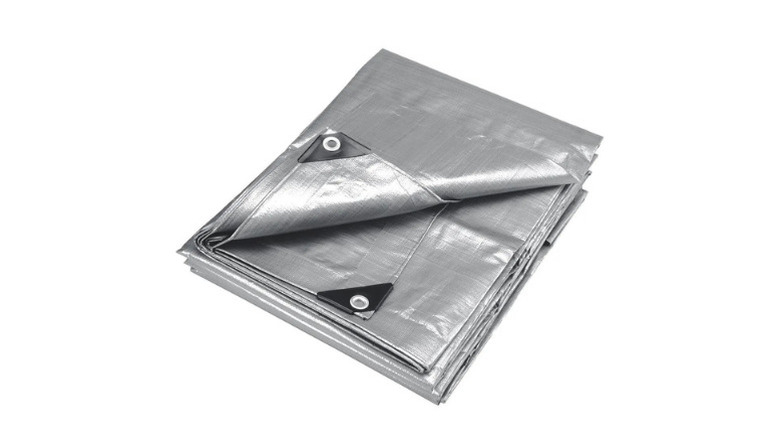 HFT's heavy-duty silver-finished tarp