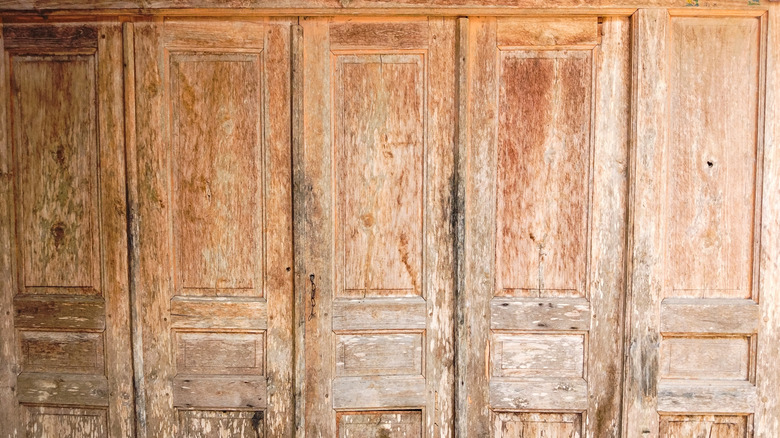 Antique door made of teak wood