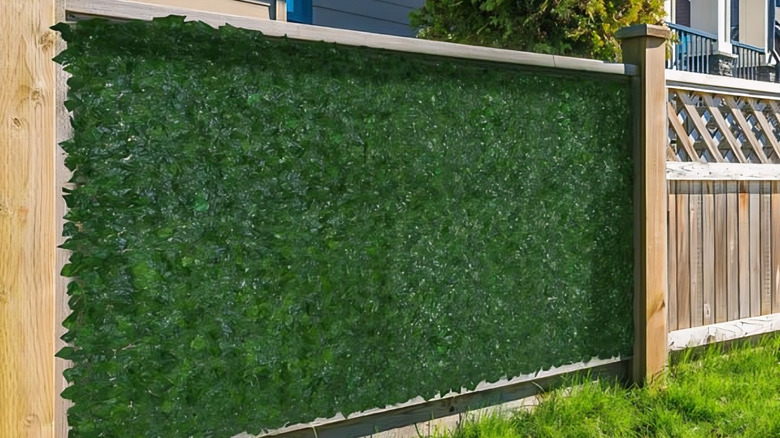 Artificial Faux Ivy Hedge Privacy Fence