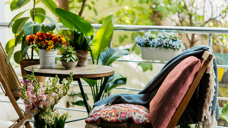 Balcony full of plants