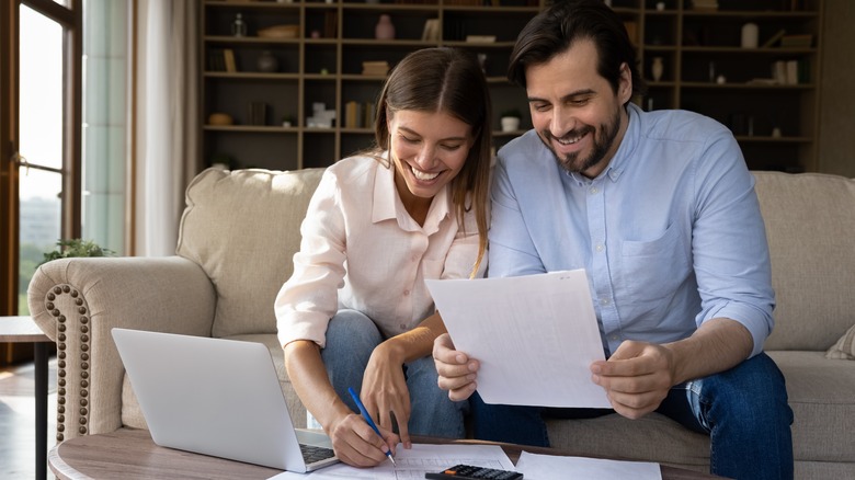 couple with mortgage preapproval letter