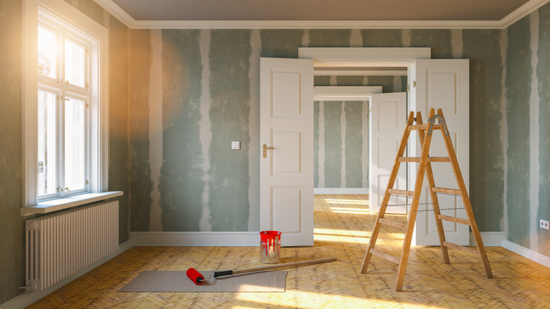 Room prepared for paint