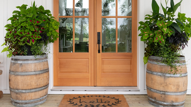 Modern rustic farmhouse front door