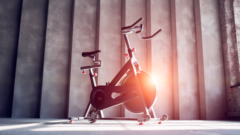 black exercise bike