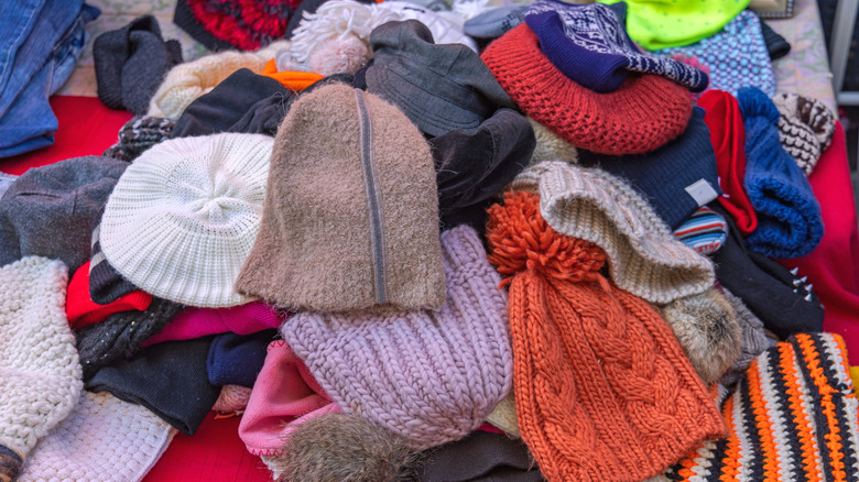 A pile of winter gear