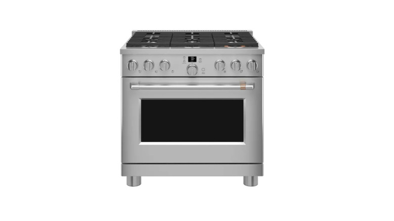 The professional style gas range in stainless steel from Costco.