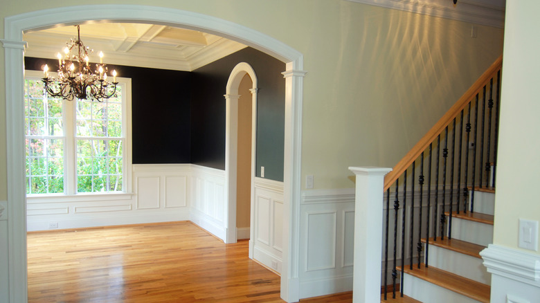 Framed entryway in a high-end house