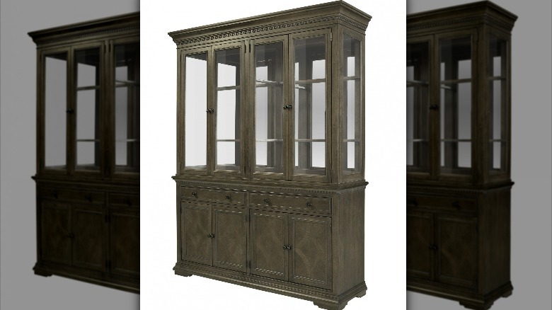 Glass and wood hutch 