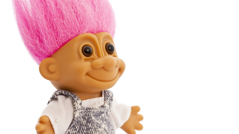 Dam troll doll with pink hair