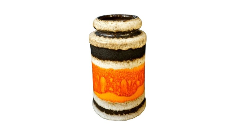 West German fat lava vase