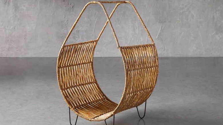 woven firewood holder