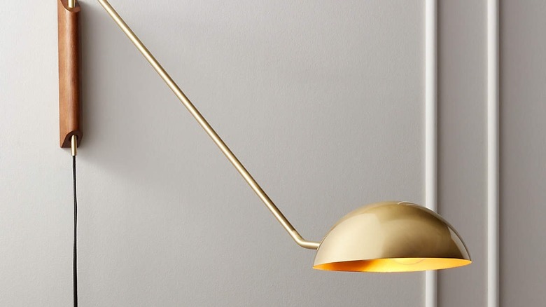 brass wall lamp