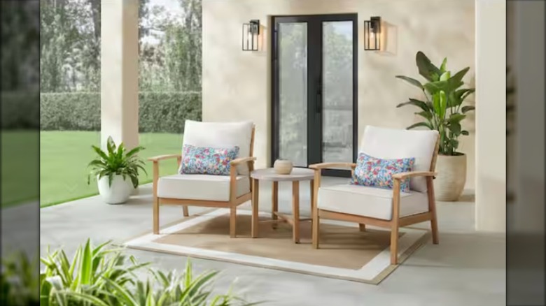 Hampton Bay's 3-Piece Wicker Outdoor Conversation Set