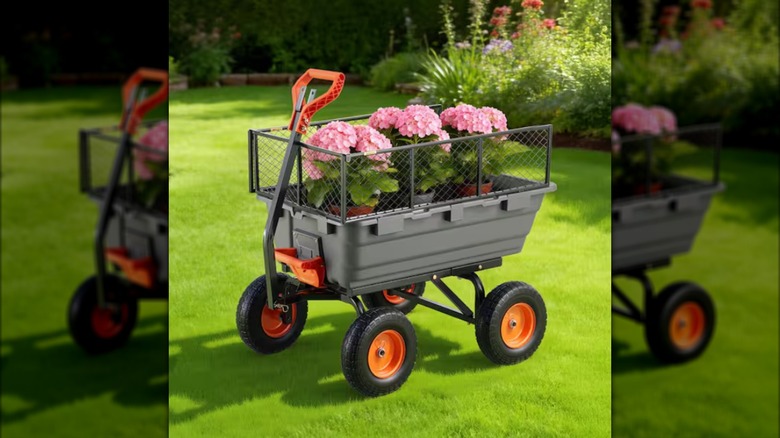 Skyshalo's Garden Dump Cart loaded with flowers