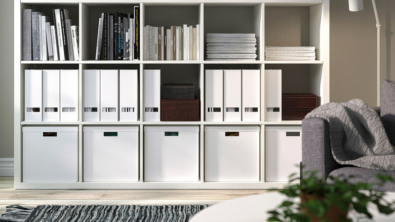 IKEA KALLAX shelves in living room