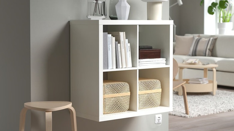 IKEA KALLAX Shelf unit mounted on wall