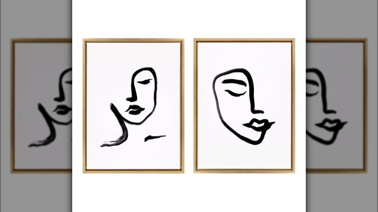 line art of faces