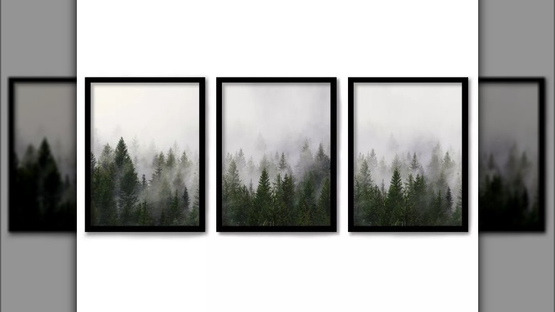 art in black frames