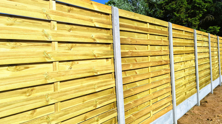 wooden privacy fencing
